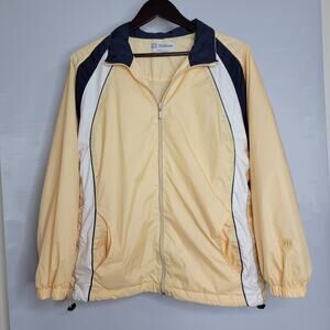 Vintage Wilson Windbreaker Jacket 90's Full Zip Sports Yellow Mens Size large